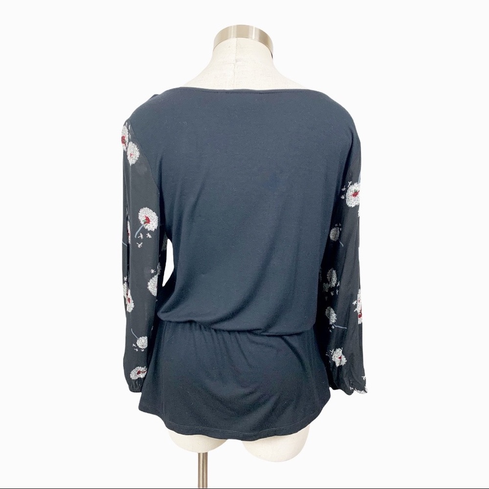 Anthropologie Deletta Wished Bloom Dandelion Top Medium - Picture 4 of 10